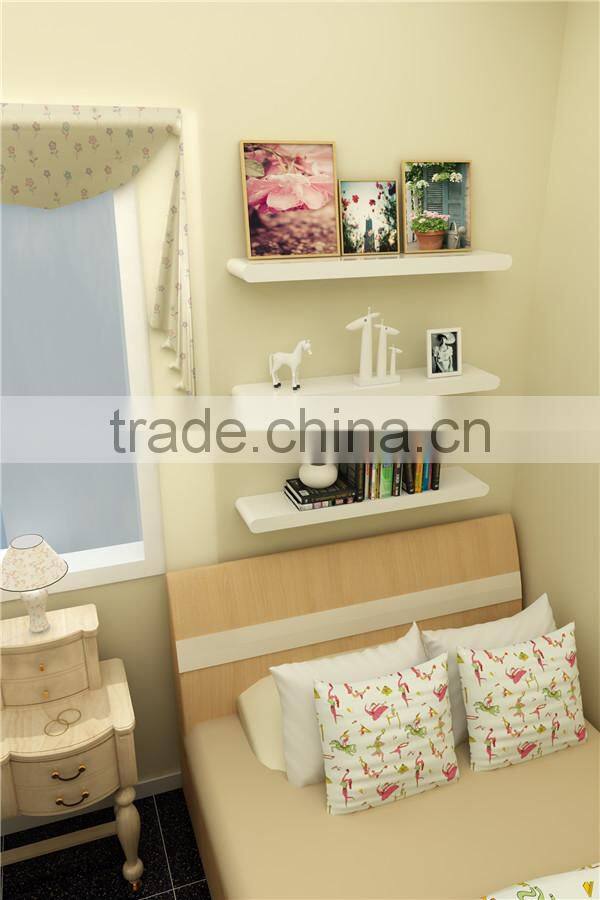 home diy modern wooden decorative TV wall shelf