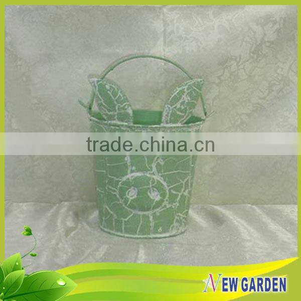 2015 New Design Handmade Home Decor Round Metal Miniature Flower Pots