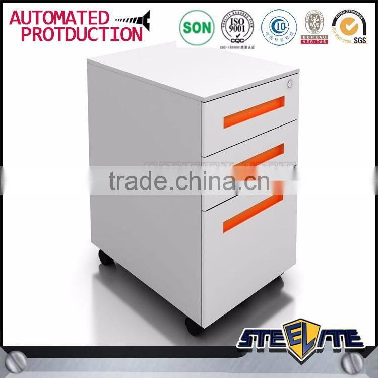 Low price 3 drawer movable filing cabinet with wheels
