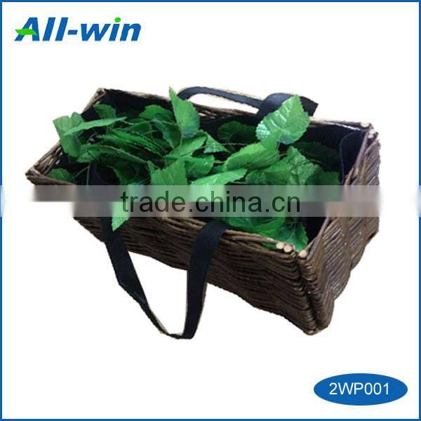 Garden tools well-knit strong rectangle natural willow planter basket