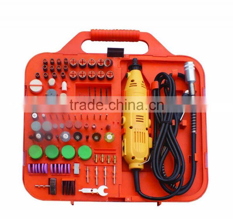 163pcs 135W Portable Hobby Mini Grinder Accessory Set with Flex Shaft Handheld Electric Rotary Drill Kit