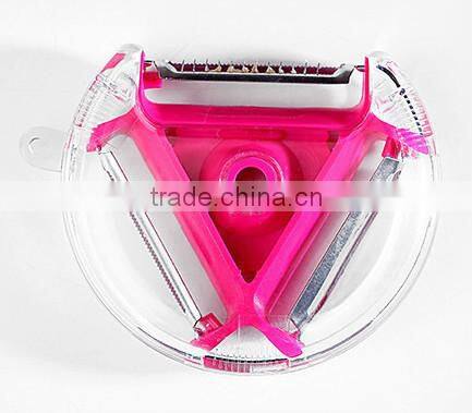 Creative Kitchen Tool 3 In 1 Fruit & Vegetable Round Peeler with Cute design