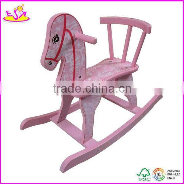 Cute wooden rocking horse ,fashion wooden rocking horse,wooden toy rocking horse WJY-8006