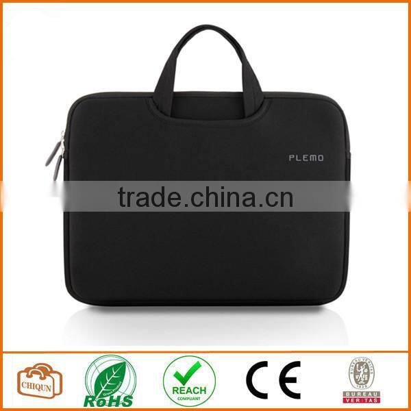 Laptop Case, PLEMO Nylon Lycra Fabric 14 Inch Laptop / Notebook Computer Case Briefcase Bag Pouch Sleeve, Black