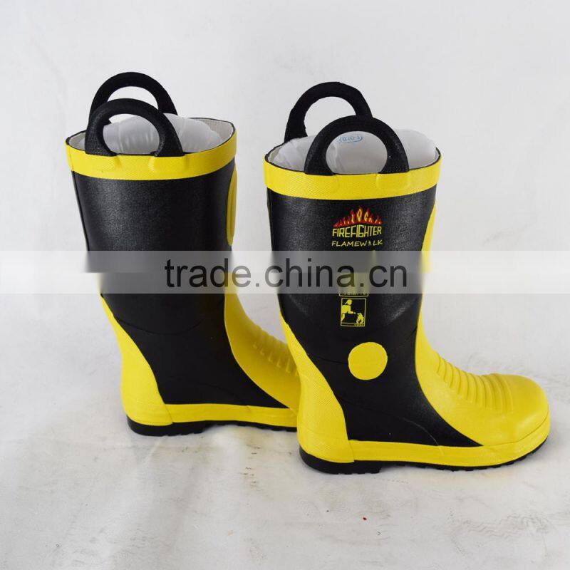 2016 Steel Toe Steel Mid Sole Vulcanized Rubber firefighting boots