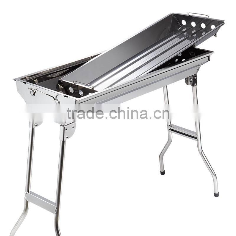 portable folding stainless steel charcoal barbecue grill for sale