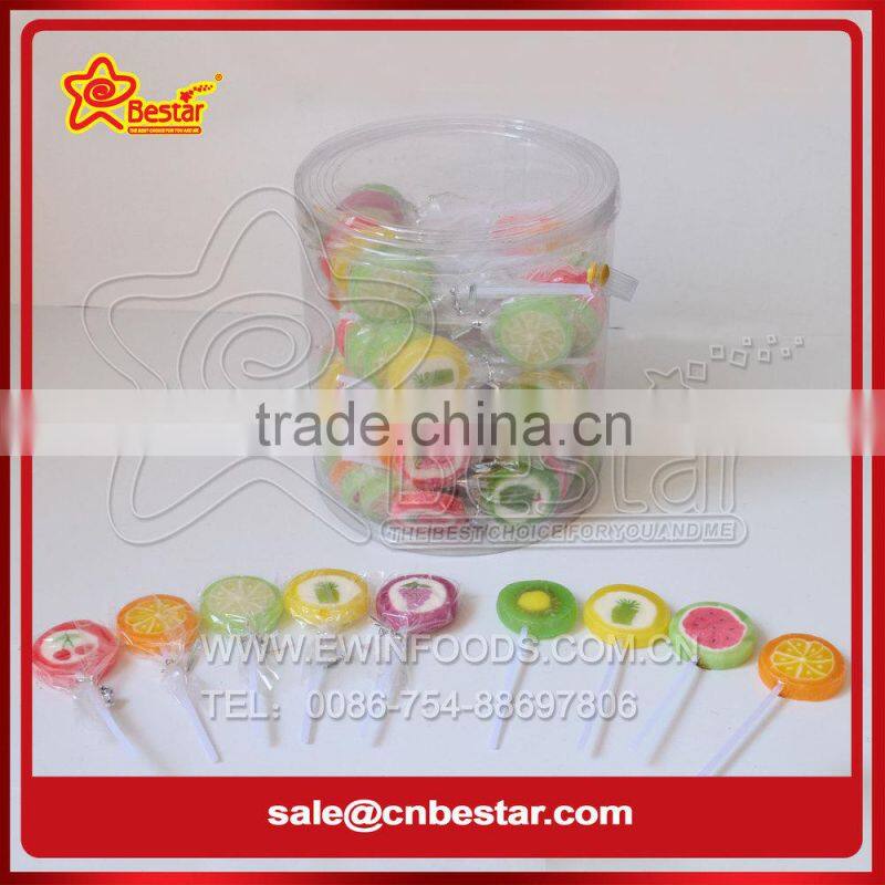 Flat Mix Fruit Handmade Lollipop
