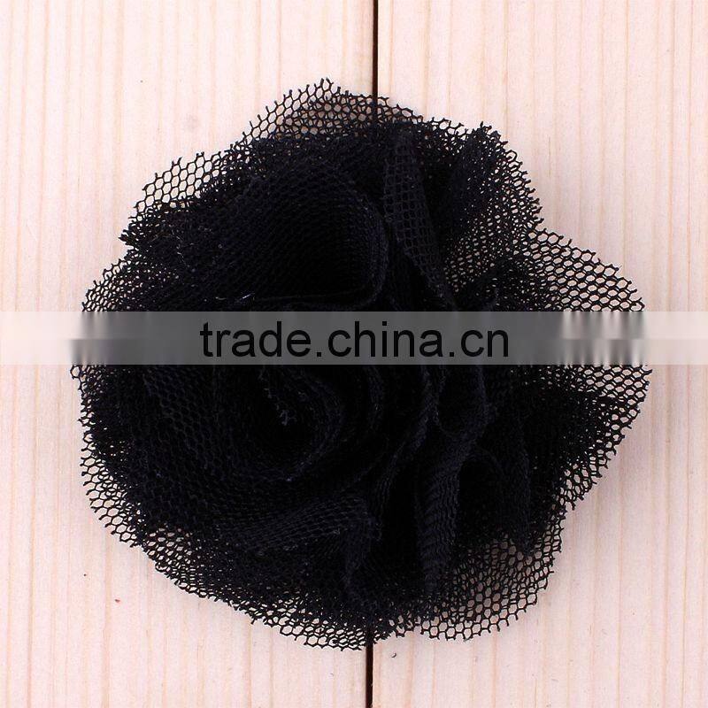 handmade mesh flower clip for kids hair accessories