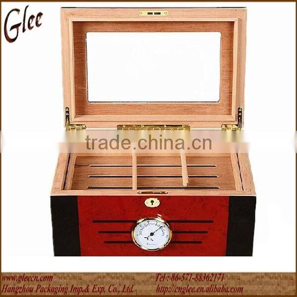 Classical storage wood cigar box with drawer