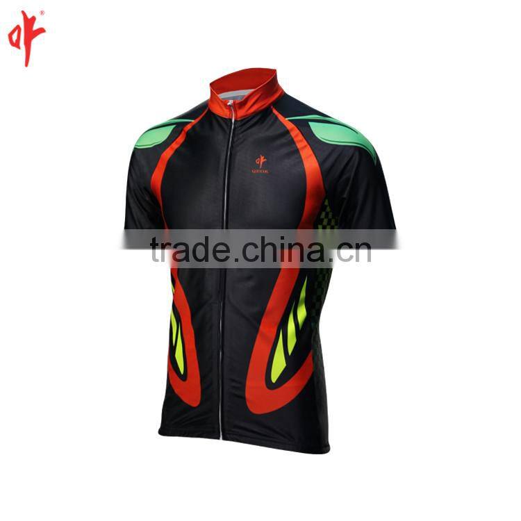 Coolmax men cycling jersey fluorescence printing cycling shirt
