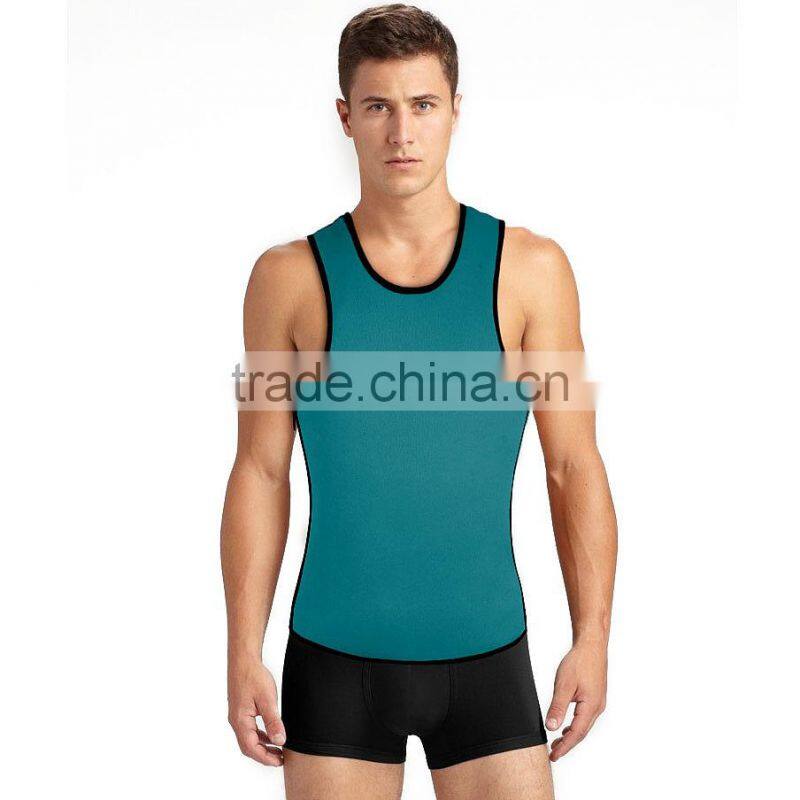 Weight Loss body shaper Mens Neoprene slimming sauna vest&tank top with zip