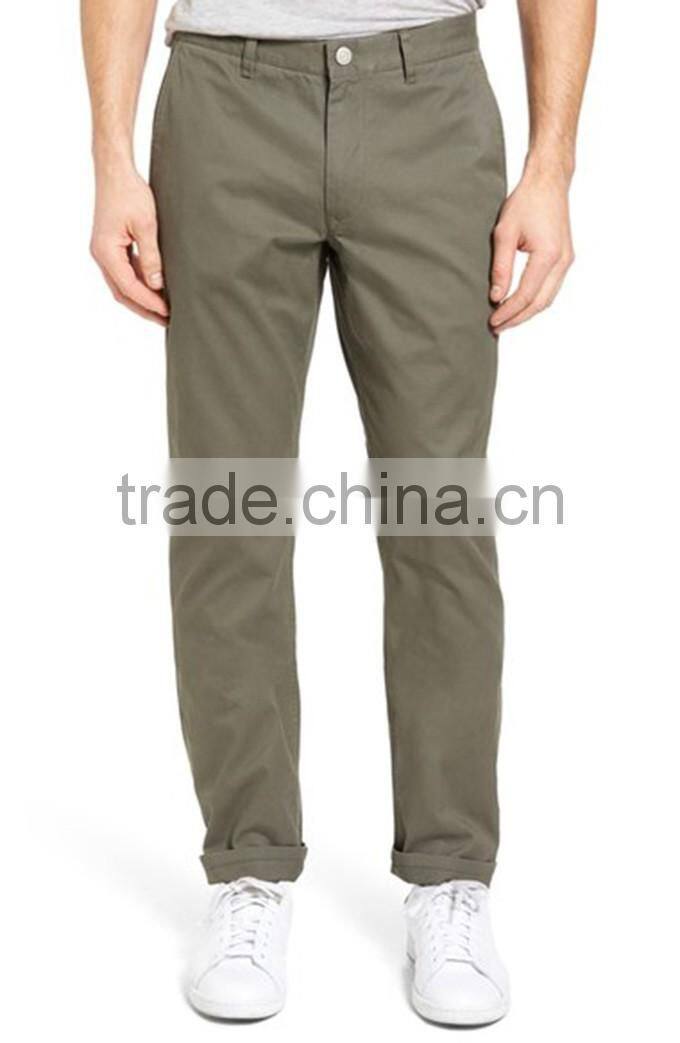 casual brand name of men latest design cotton fitness slimming washed chinos work man pants fabric trousers