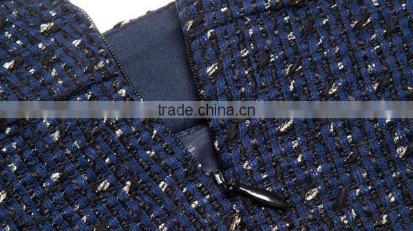 Women apparel ladies fashion new skirt blue and black contrast mini skirt women short straight skirt