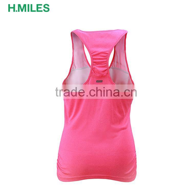 2017 polyester / elastane sport gym running womens tank top