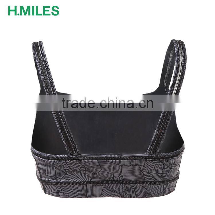 Oem Design women's fully sublimation print quickdry fitness Singlet bra