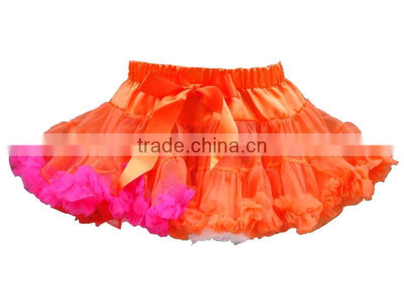 Lovely Pettiskirt Kids Birthday Party Dress Baby Girls Fancy Skirts Girl Pink Chiffon Skirt Boutique Dress