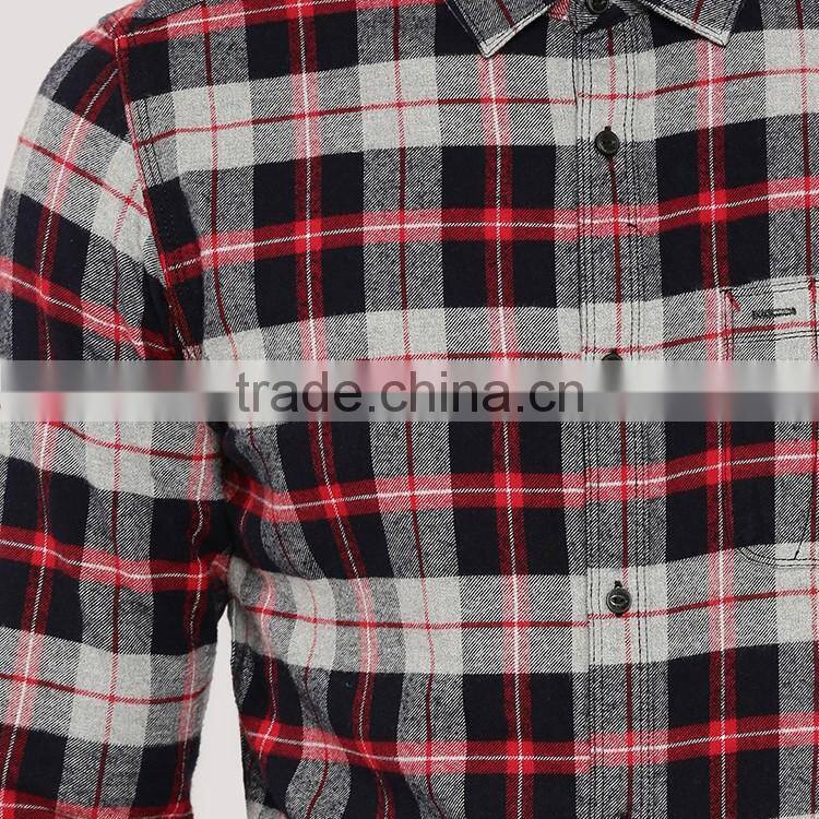 Cheap casual long sleeve washed color changing designer check shirts for men
