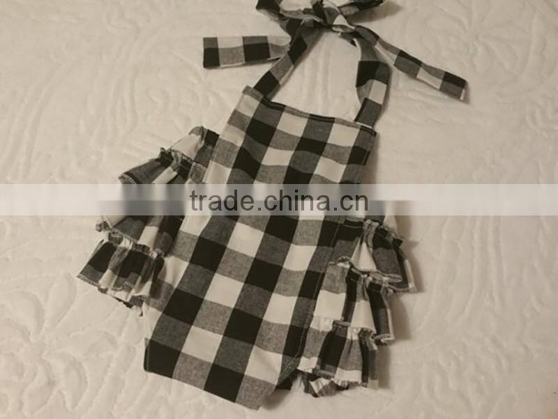 Baby Soft Bubble Bodysuit Clothing Ruffle Sleeve Design Toddler Girls Polka Dot Romper Wholesale