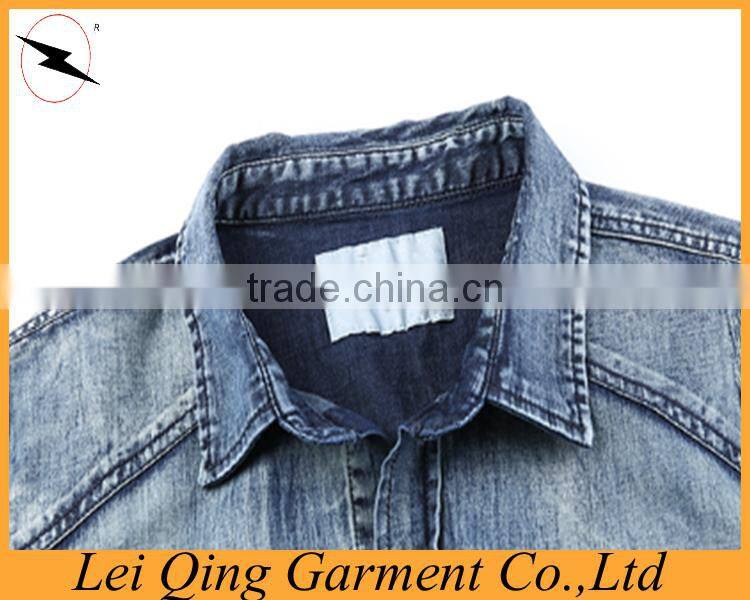Factory wholesale denim shirt men jeans shirt
