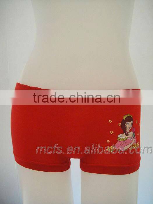 Lovely girls' seamless cartoon boxer shorts/girls boxer shorts