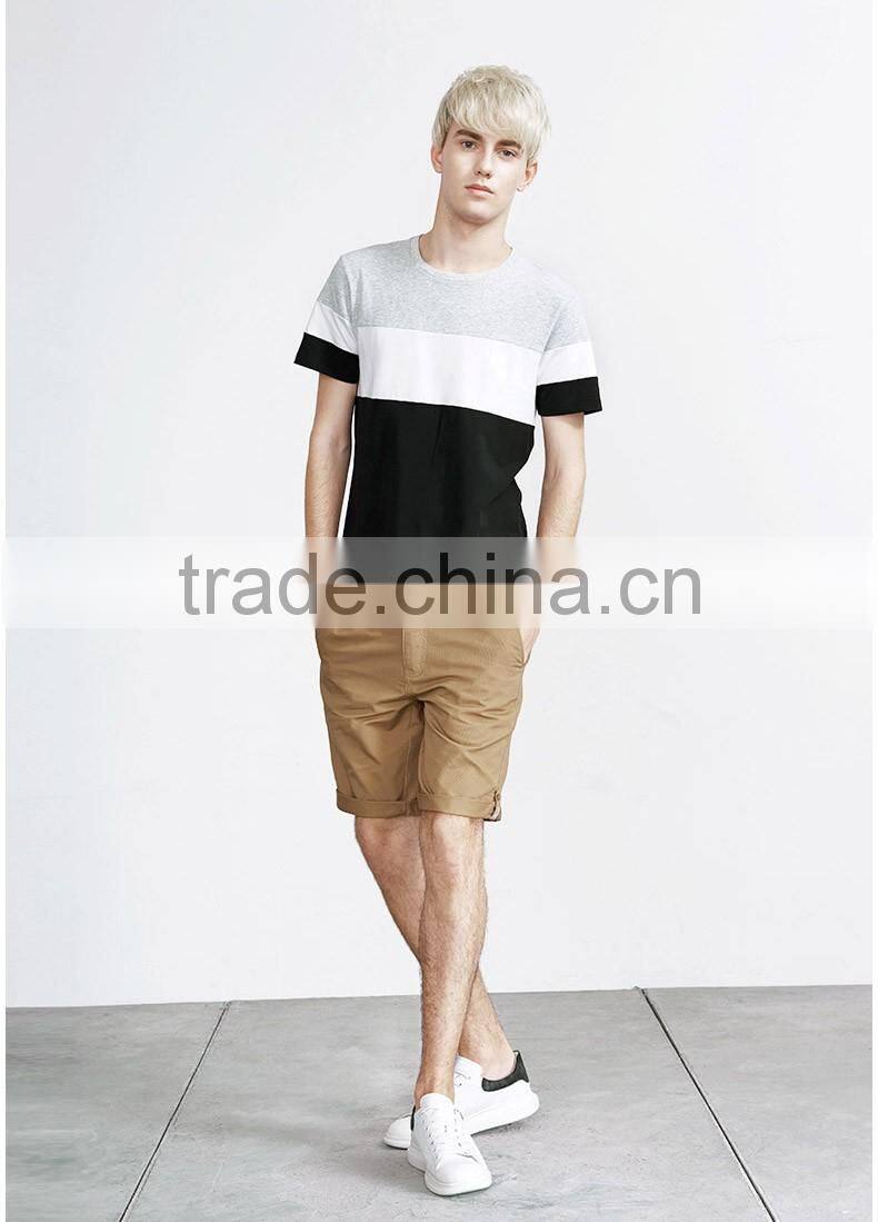 hot sale oversized promotion Stripe Soft cotton plain man custom tshirt