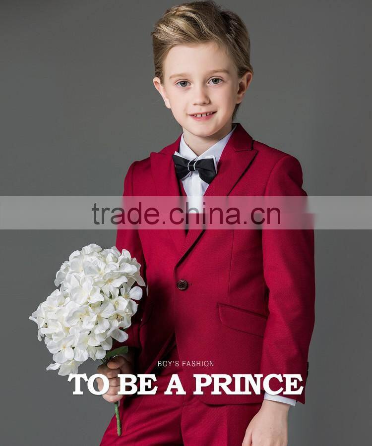 ELPA designer 3 piece kids wedding suits red wholesale kids suits for boys