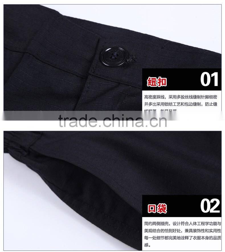 Juqian 2016 factory Cheap black Security Shirt Uniform,Customize short Sleeve Security Guard Uniform Shirts