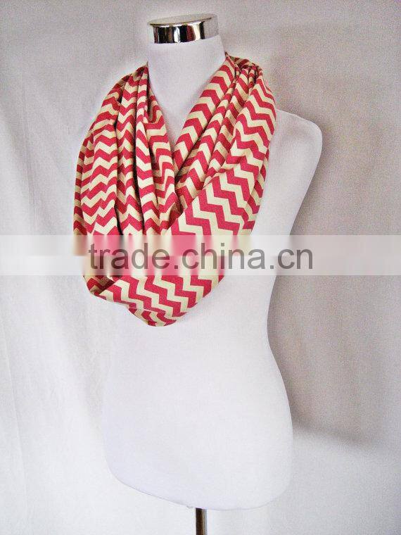 Red and white Stripe Christmas Scarf