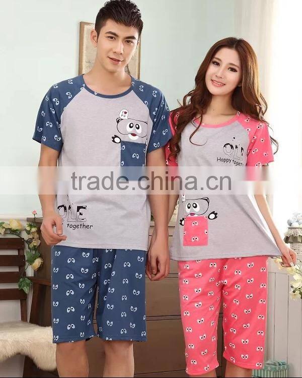 2015 wholesale new design couple pajamas