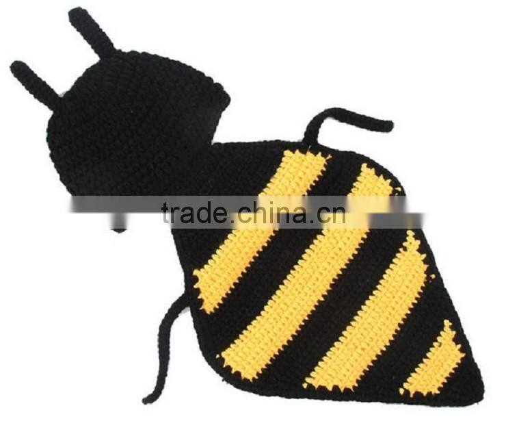 Custom made soft hand made knitted hat newborn baby cute crochet beanie hat with braid