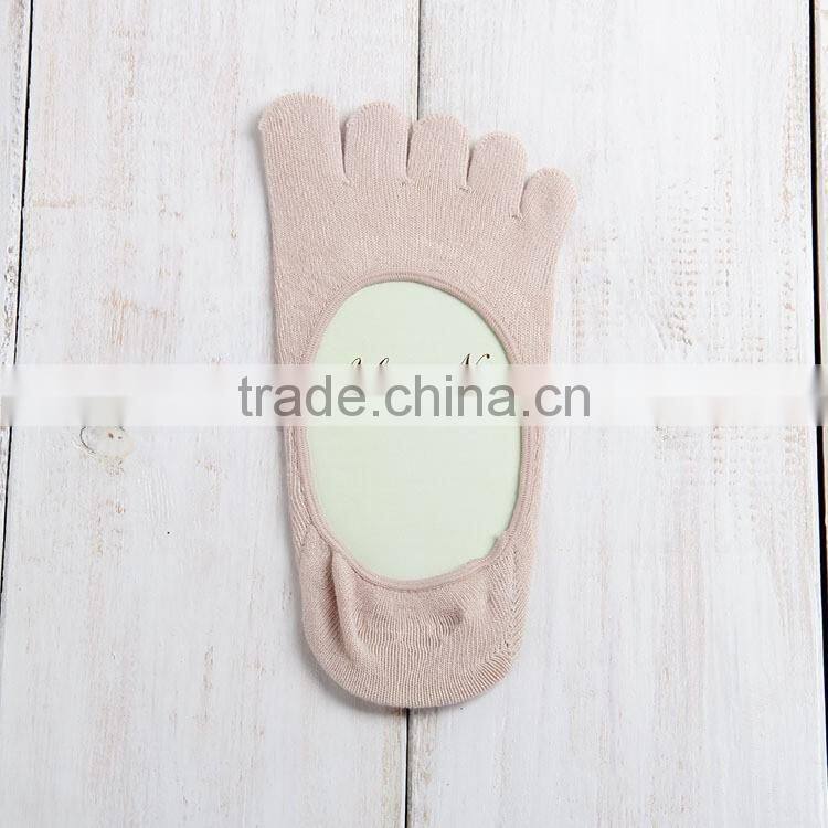 Cotton plain invisible toe socks prevent athlete's foot moss anti-odor toe socks
