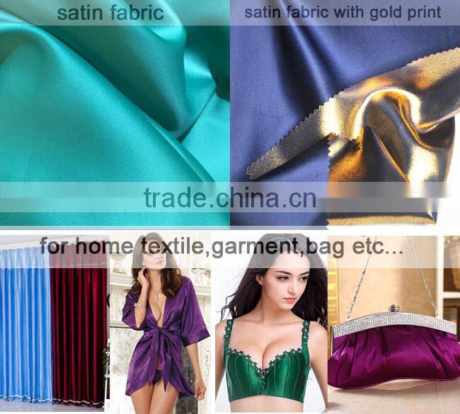ISO 9001 Factory Custom fancy cheap polyester satin fabric,cloting fabric textile,garment fabric suppliers