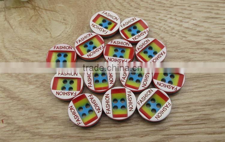 Wholesale Fashion Decoration 4 Holes Custom Resin Button