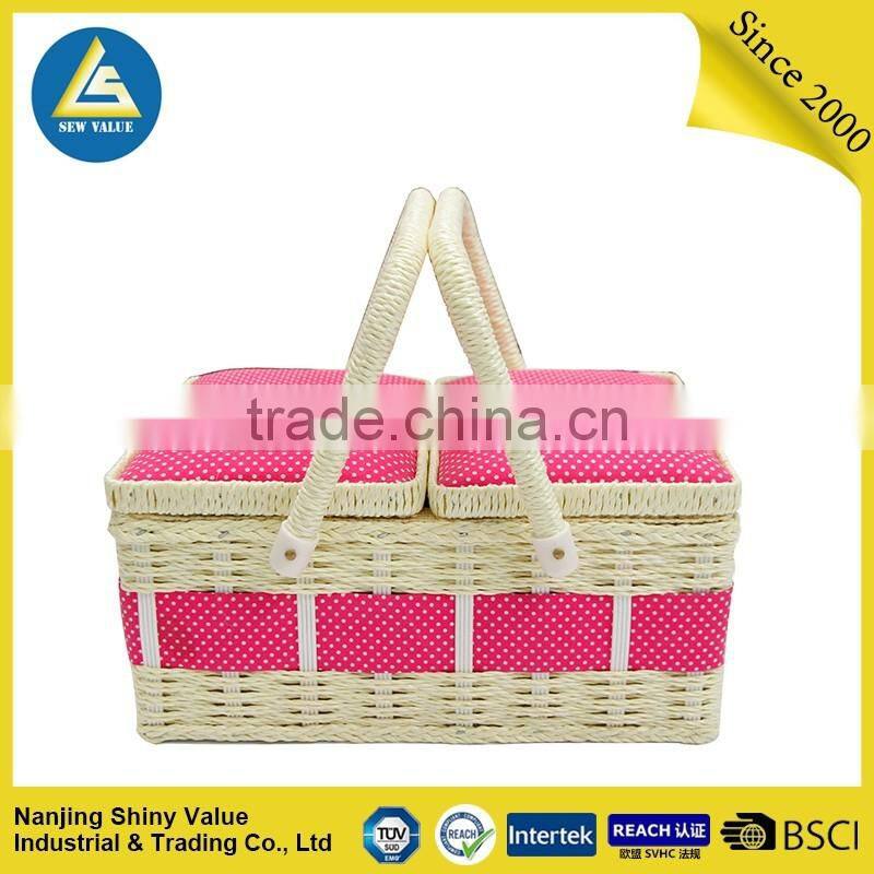 hand embroidery hanging basket for sewing needlework at home basket gift