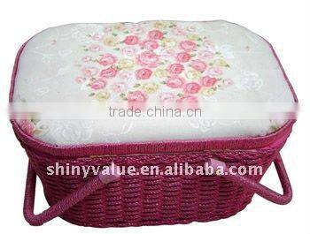 High Quality Eco-friendly Sewing Basket Bamboo Basket Factory