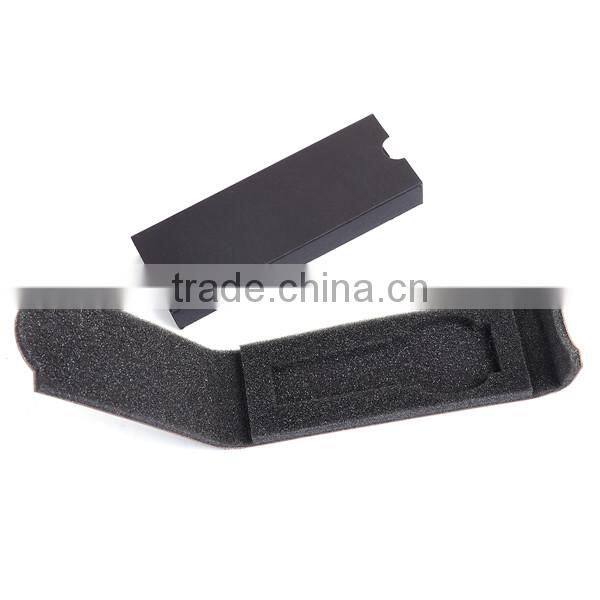Paper Jewelry Gift Boxes Rectangle Black 17cm(6 6/8") x 6cm(2 3/8") , 1 Piece