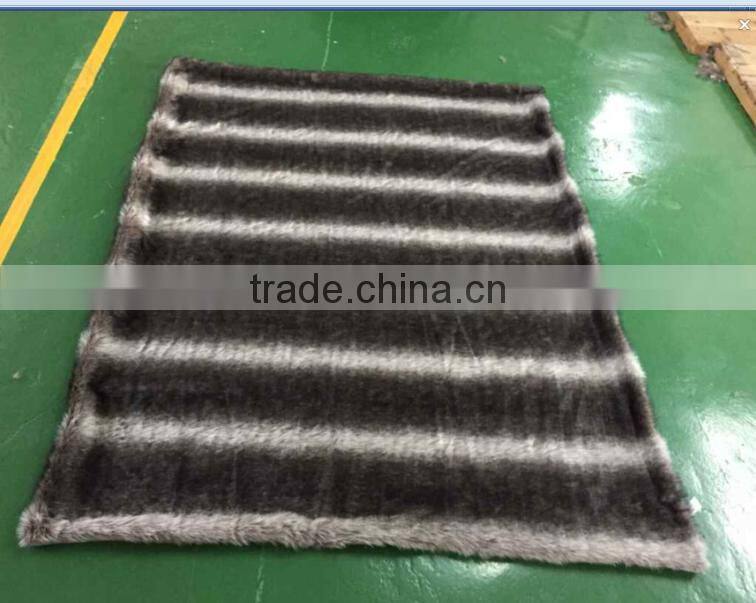 2017 New Design Faux Fur Throw Blanket