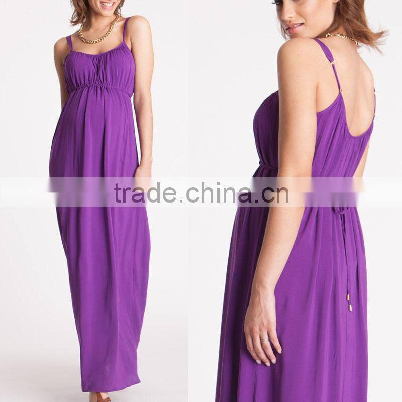 hot sale spaghetti strap maternity dress,latest maternity dress pleated designs, maternity clothing wholesale