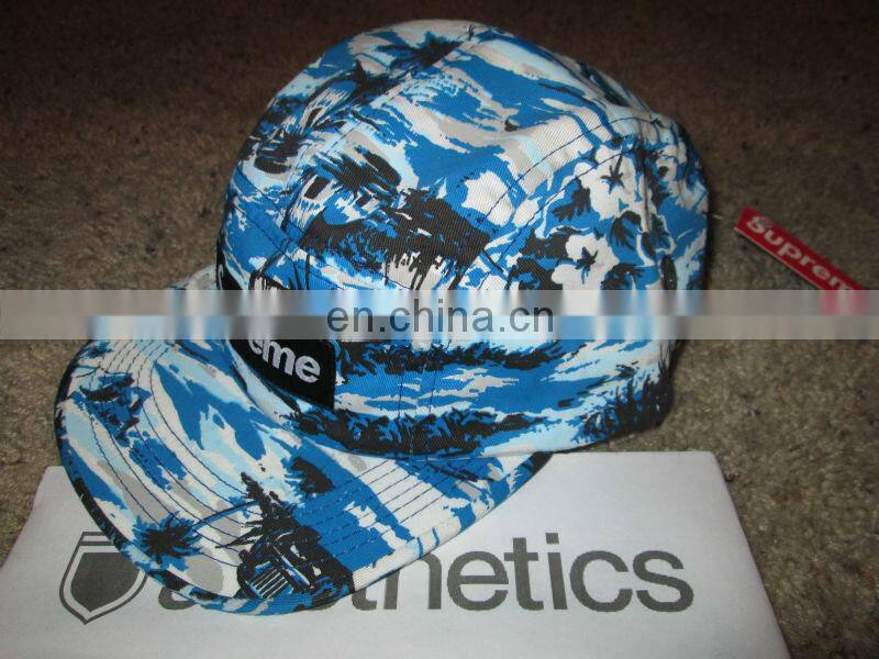 Leather Patch Digital Printing 5 Panel Cap