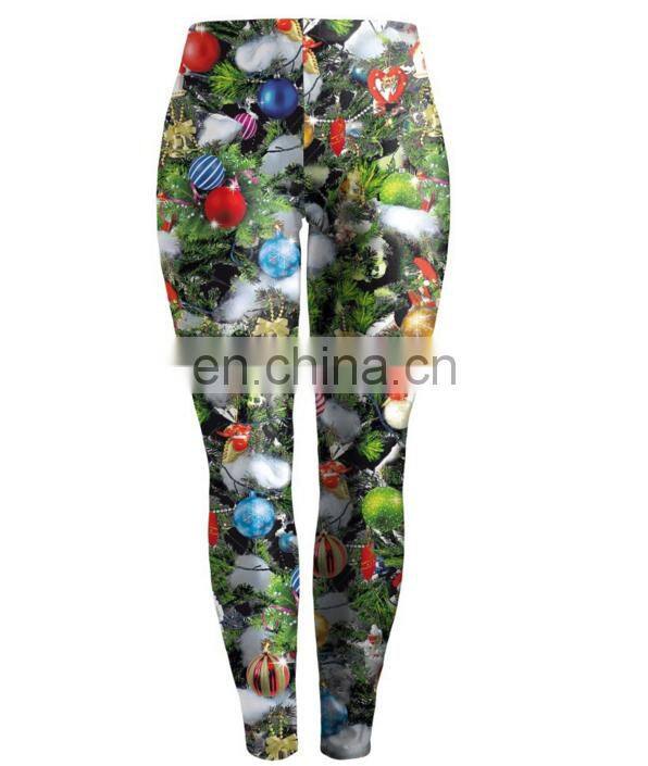 2017 Christmas Fashion Space Dye Ombre Leggings Girls Underwear Fitness Gym Yoga Seamless For Women