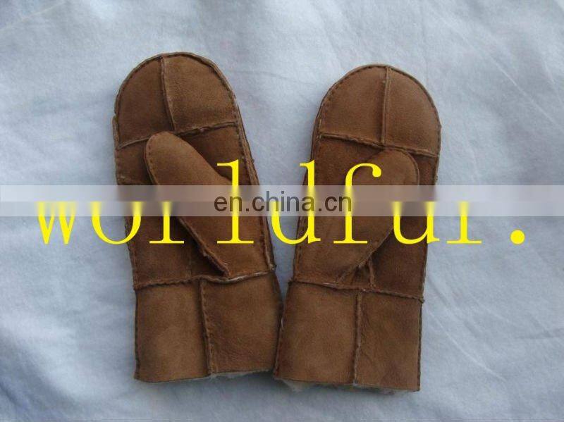 BY-S-G130 Double Face Sheepskin Gloves with perfect quality