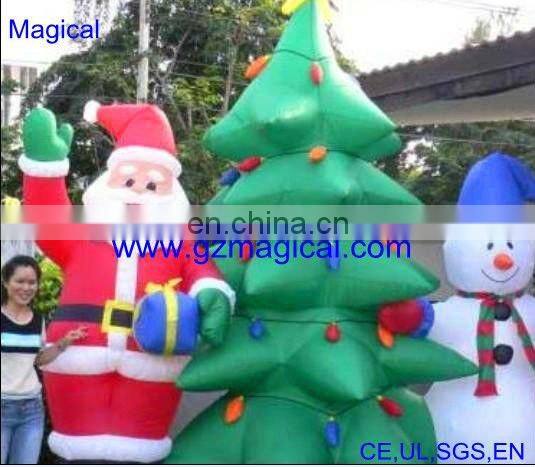 Inflatable Jingling Bell tree with snowman for christmas decoration