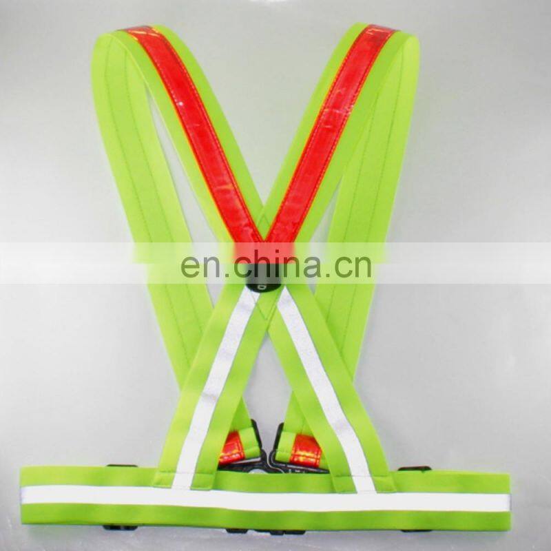 NEW led safety vest green safety vest flashing led safety vest