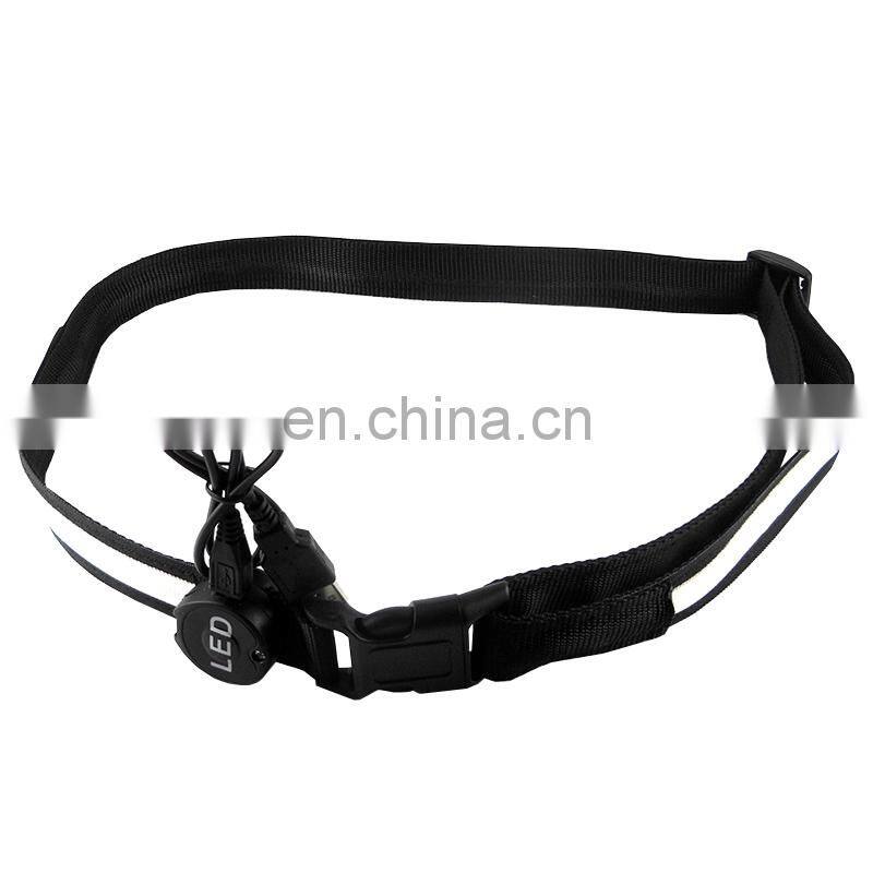 Best selling top design flashing belt USB rechargeable flashing belt flashing belt for decoration