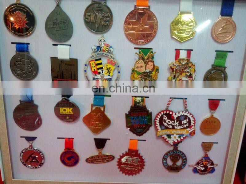 top sale custom hign quality football gold award medals with ribbons