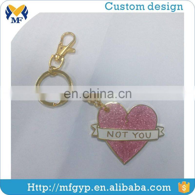 High end metal custom best friend keychain