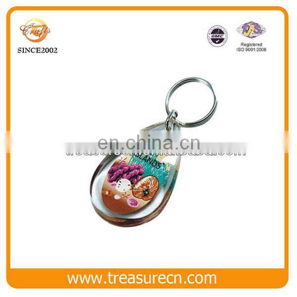 Cheap Keychain With Logo Promotional Floating Plastic Photo Insert Acrylic Keychain