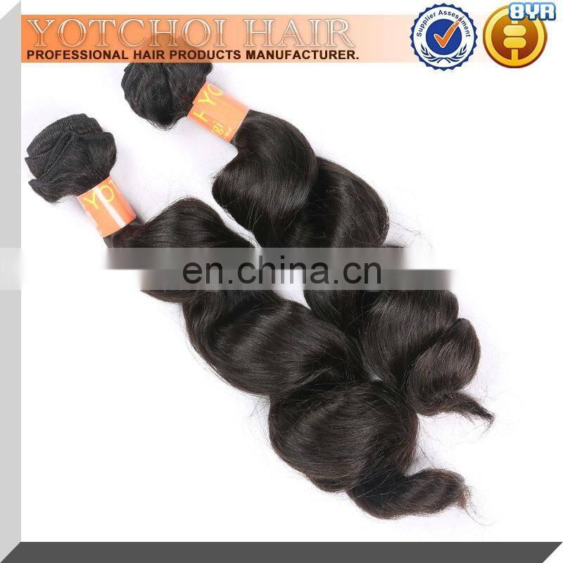 Neat & Clean Hair Weaving Good Sewing Machine Made Hair Weft Natural Black Can Be Dyed/Bleached Brazilian Remy Hair