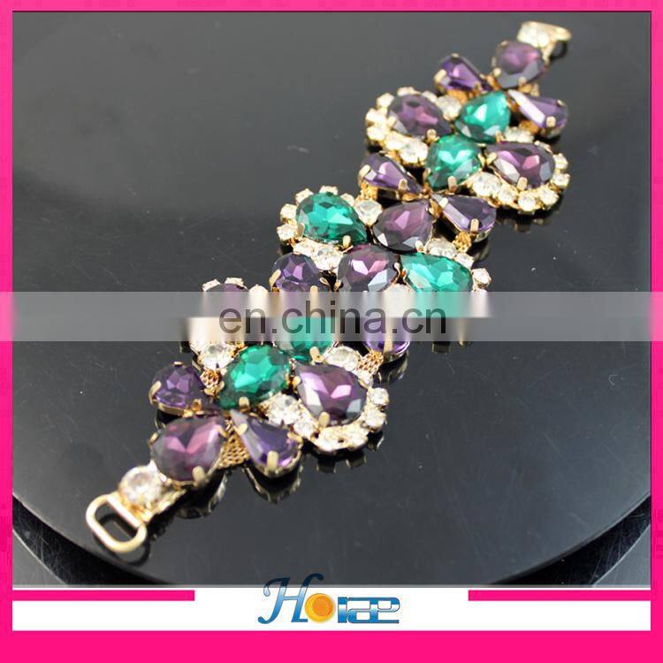 fashion handmade lady shoe decoration crystal sandal chain