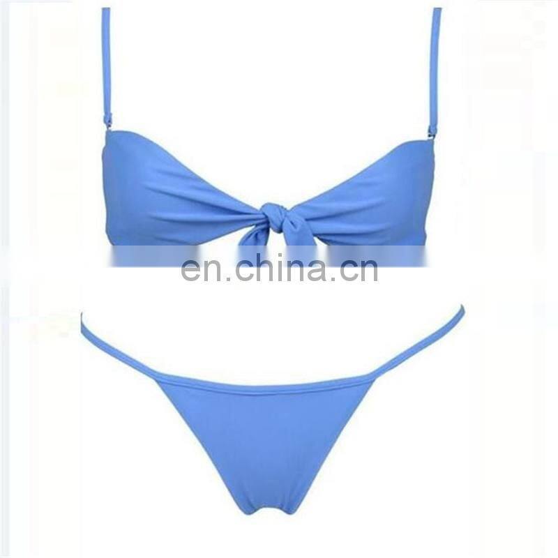 4 Color Black Blue Yellow White Low Waist Push Up Bikinis Sexy Backless Thong Bikinis 2019 New Arrival Women Two Pieces Swimsuit